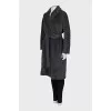 Black coat with alpaca fur