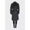 Black coat with alpaca fur