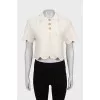 Crop top with gold buttons