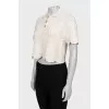 Crop top with gold buttons