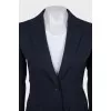 Blue fitted button-down jacket