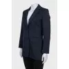 Blue fitted button-down jacket