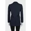 Blue fitted button-down jacket