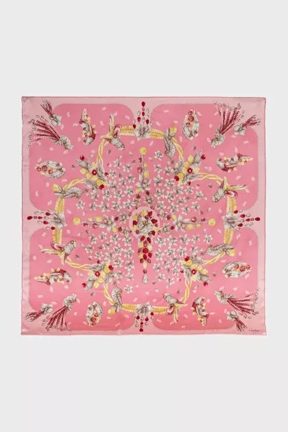 Pink silk scarf