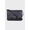 Rectangular leather crossbody bag
