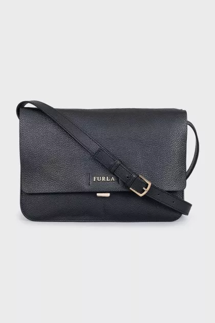 Rectangular leather crossbody bag