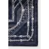 Blue silk scarf with print