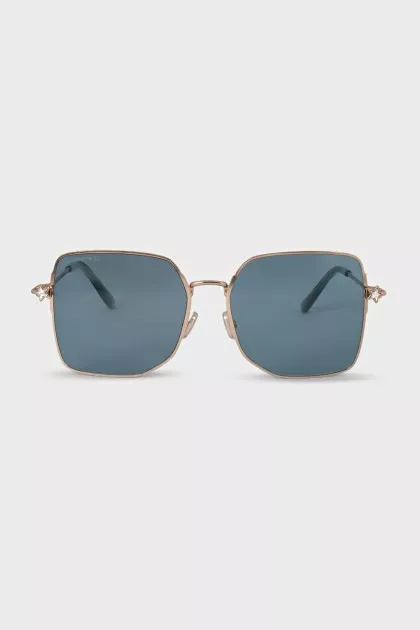 Blue sunglasses with rhinestones