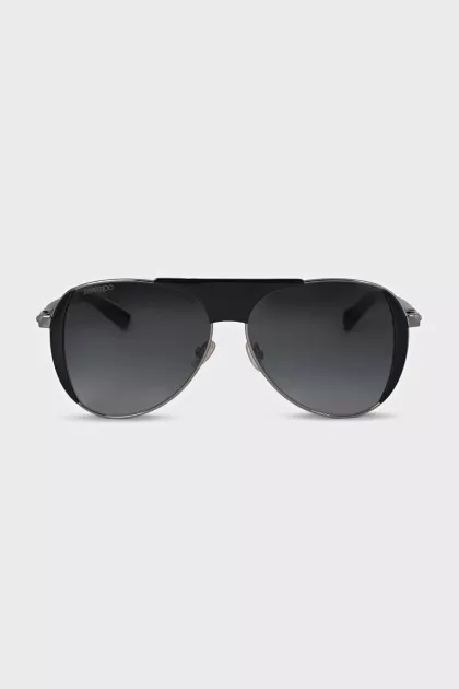 Black sunglasses with animal print