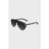 Black sunglasses with animal print