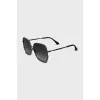 Geometric sunglasses with decoration