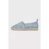 Denim espadrilles with logo