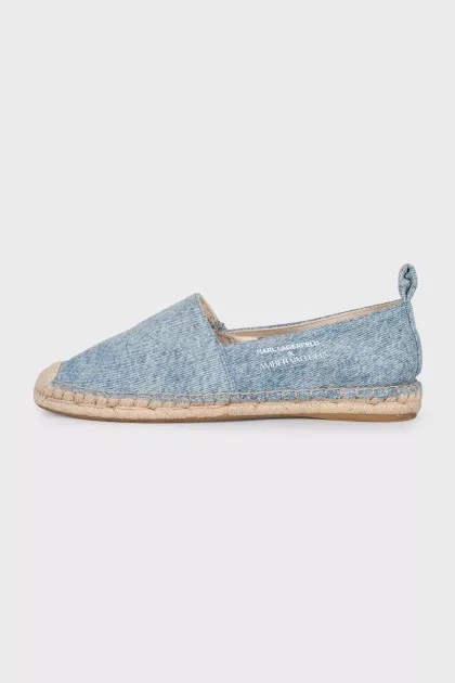 Denim espadrilles with logo