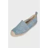 Denim espadrilles with logo