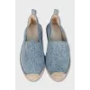 Denim espadrilles with logo