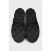 Rubber boots insulated with fur