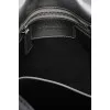 Silver leather satchel bag