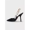 J'Adior Black Slingbacks