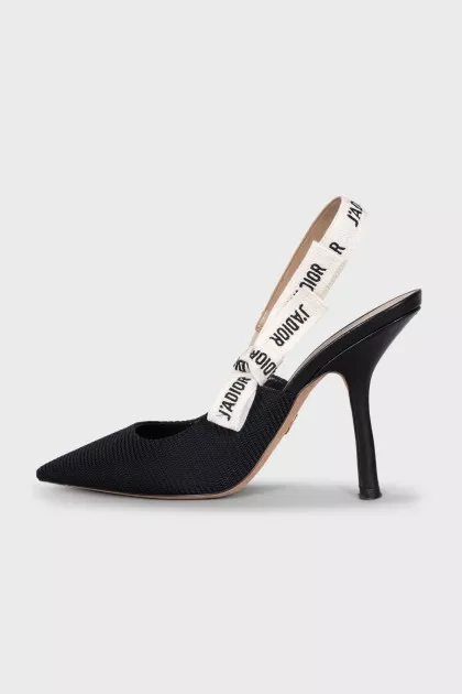 J'Adior Black Slingbacks