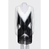 Cocktail dress with earrings and fringe