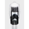 Cocktail dress with earrings and fringe