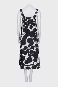 Silk dress with loose fit and straps