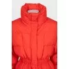 Orange fitted down jacket