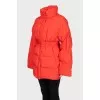 Orange fitted down jacket