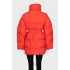 Orange fitted down jacket