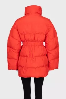 Orange fitted down jacket