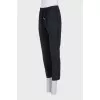 Tapered trousers with drawstrings