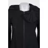 Black mesh jacket with gathered collar