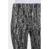 Cropped mid-rise trousers with a printed pattern