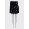 Straight skirt decorated with beads