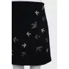 Straight skirt decorated with beads