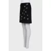 Straight skirt decorated with beads
