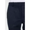 Tapered trousers with contrasting stripes