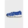 Blue sneakers with rhinestones and crystals