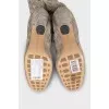 Suede over-the-knee boots with signature weave