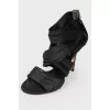 Sandals with a zipper at the heel