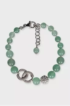 Green necklace and bracelet set