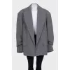 Oversized coat with gathered sleeves