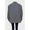 Oversized coat with gathered sleeves