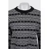 Wool jumper with signature print