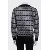 Wool jumper with signature print