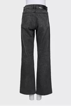 Чорні wide leg fit джинси