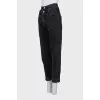 Black jeans with double belt