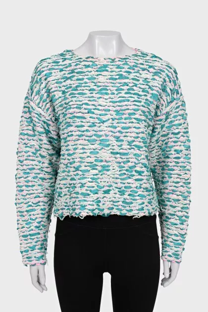 Фактурний джемпер oversize крою