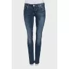 Blue skinny fit low rise jeans