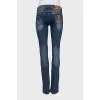 Blue skinny fit low rise jeans
